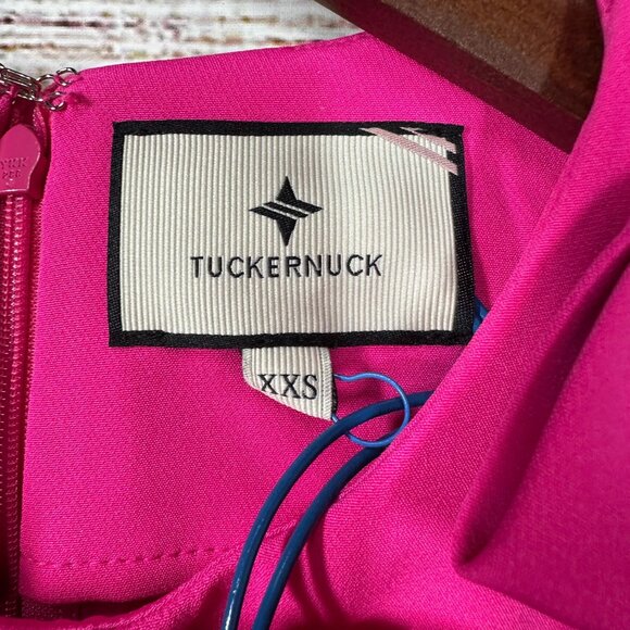 Tuckernuck Pink Bow Shoulder Mini Dress XXS Long Sleeve Party Cocktail Chic - Picture 9 of 12